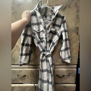 windsor plaid trench coat jacket